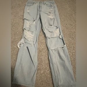 Ripped mom jeans